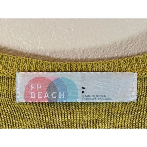 NWOT Free People Beach El Topo Sweater Bitter Olive Linen Blend Maxi Dress Small - Picture 5 of 10